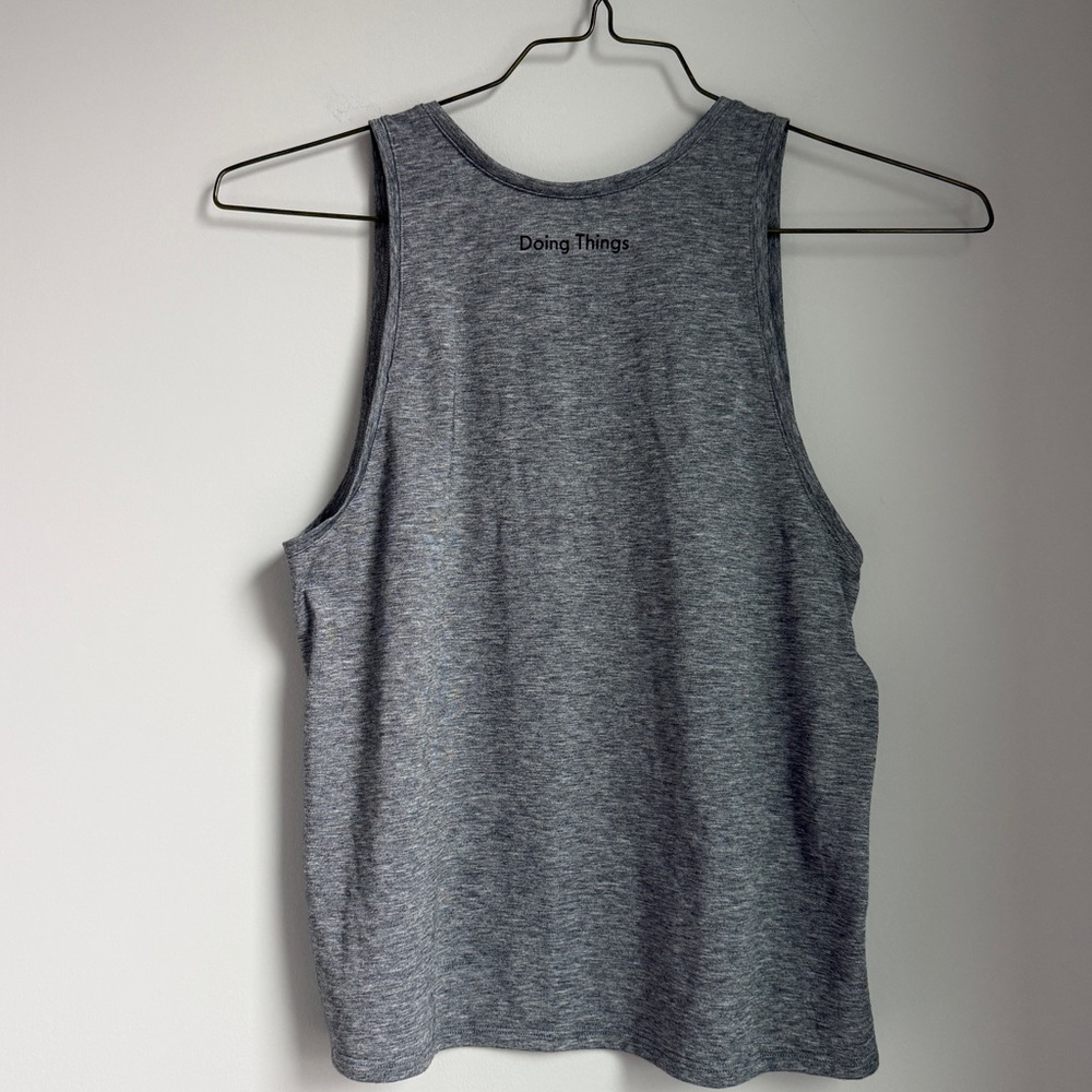 Outdoor Voices Doing Things Heather Gray Tank Top Small Sleeveless